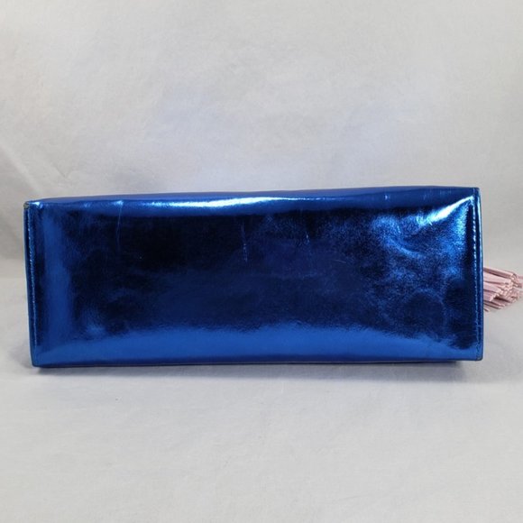 Bath & Body Works Women Metallic Blue Perfed Emoji Cosmetic Bag - Picture 6 of 8